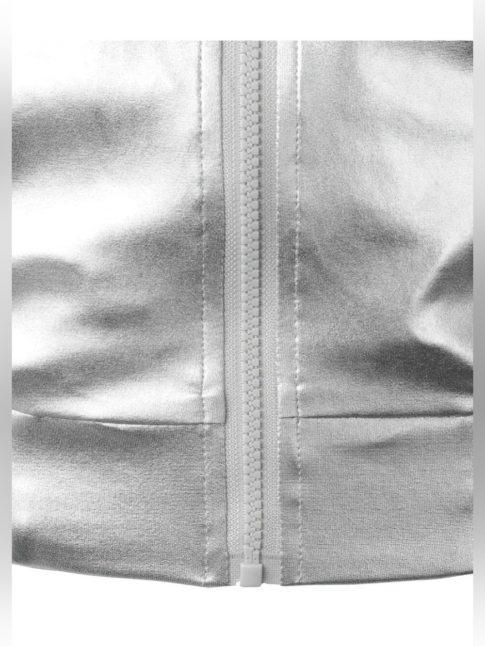 JOGAL Men's Metallic Silver Jacket 70's Disco Costume | Large NWT - Picture 3 of 9